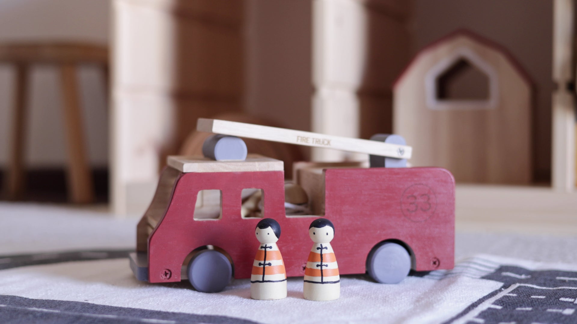Birch & Bug Eco - Hero Fire Truck - Wooden Vehicles