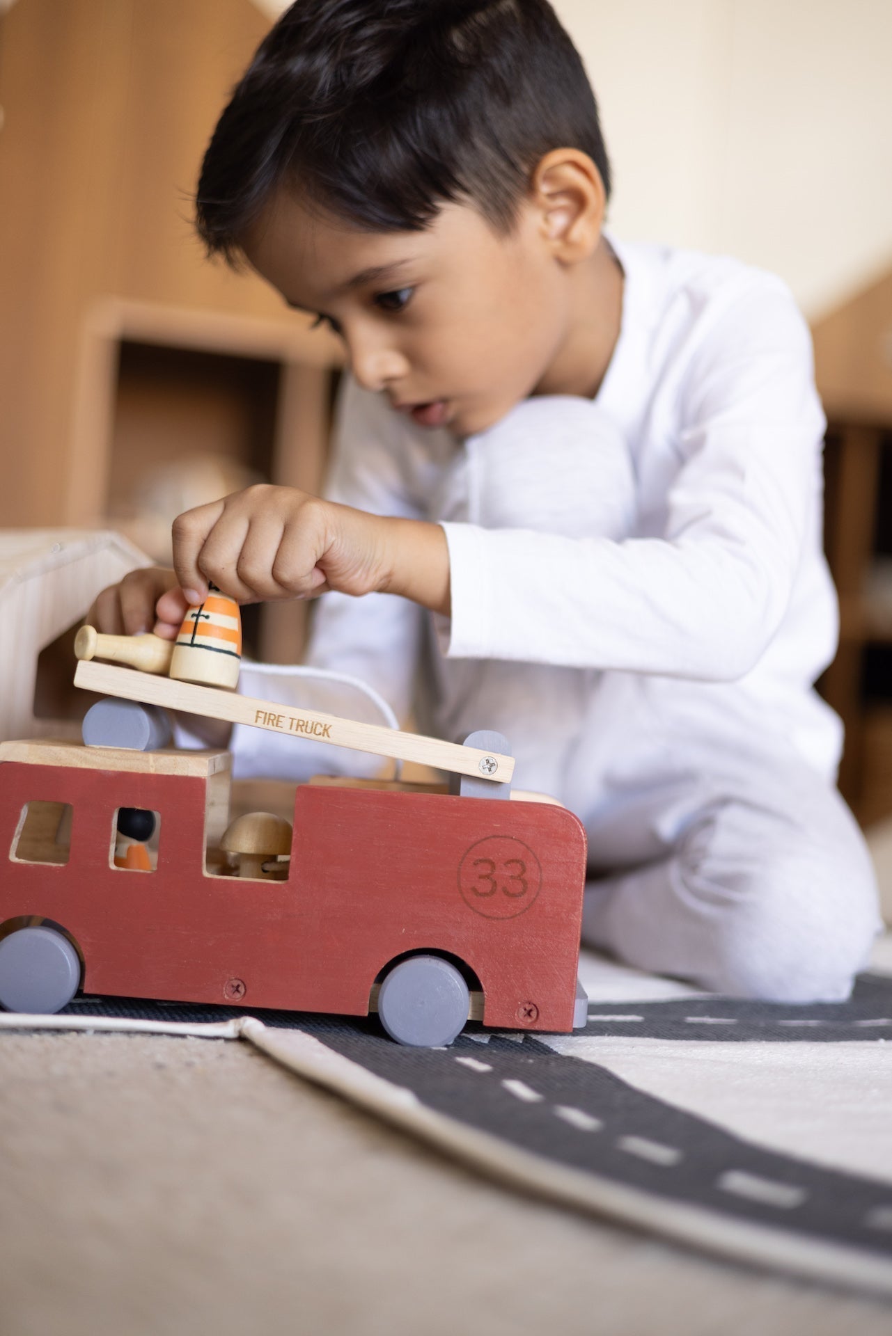 Birch & Bug Eco - Hero Fire Truck - Wooden Vehicles