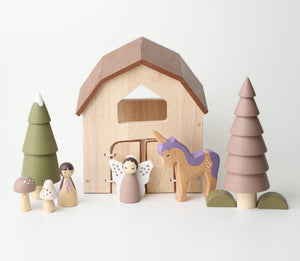 Birch & Bug Enchanted Cottage Pretend Playset - Wooden Toys