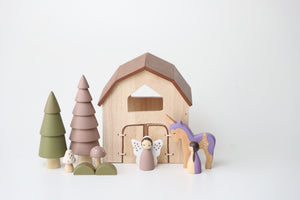 Birch & Bug Enchanted Cottage Pretend Playset - Wooden Toys