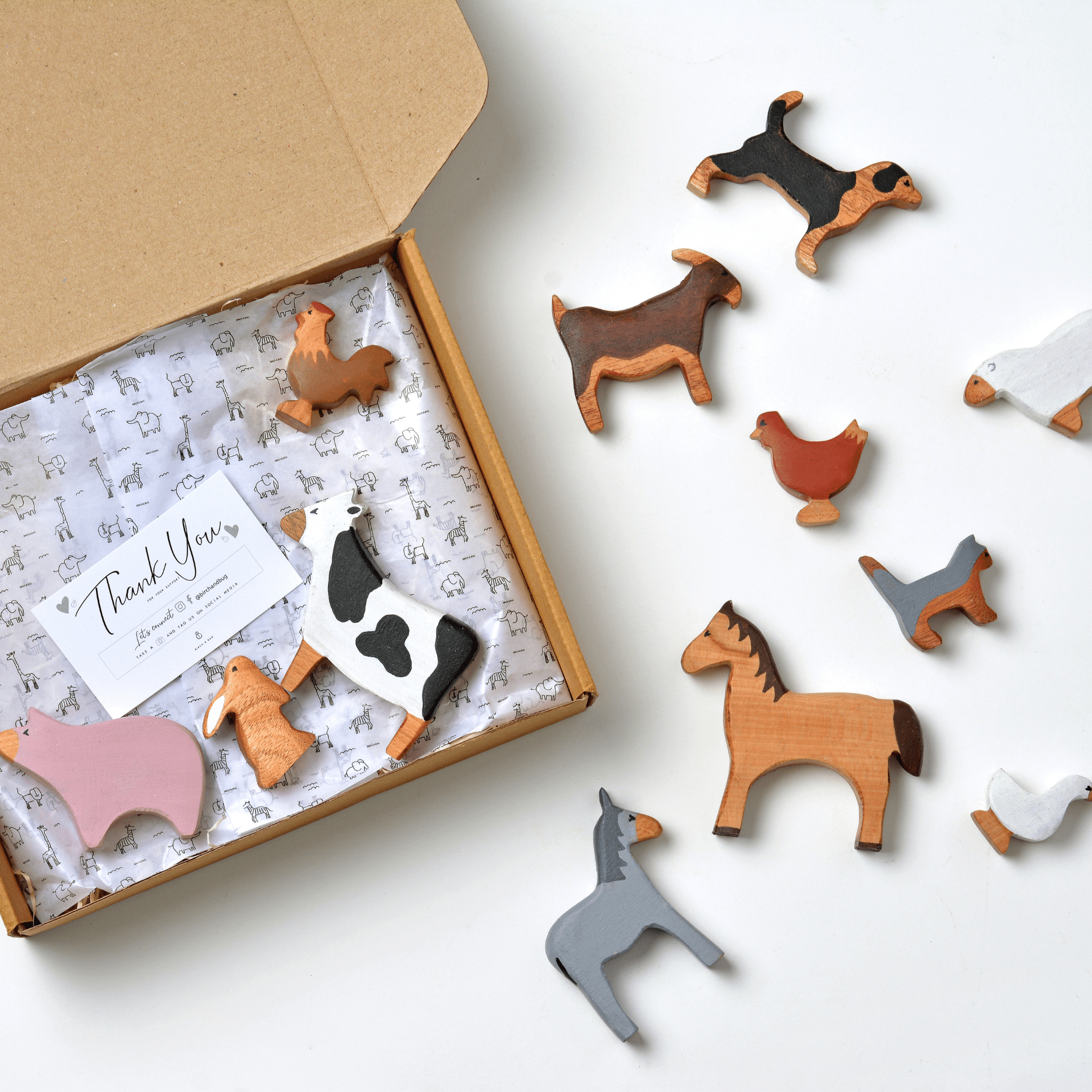 Birch & Bug Farm Animals Set of 12 - BBFA1201