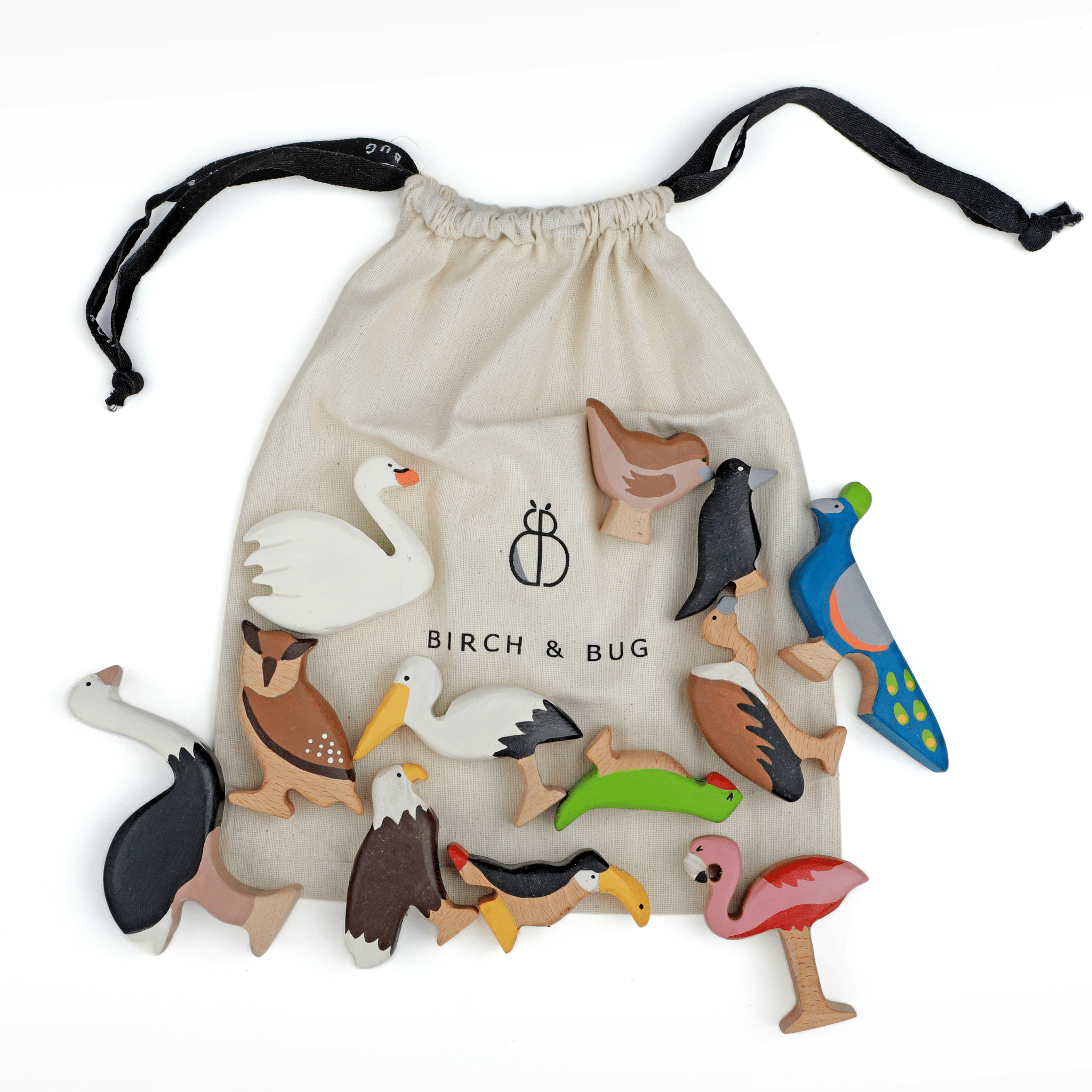 Birch & Bug Flock of Birds Set of 12 - BBBD1201