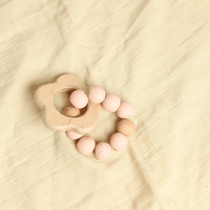 Birch & Bug Flower Teether with Beads - Wooden Toy
