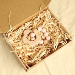Birch & Bug Flower Teether with Beads - Wooden Toy