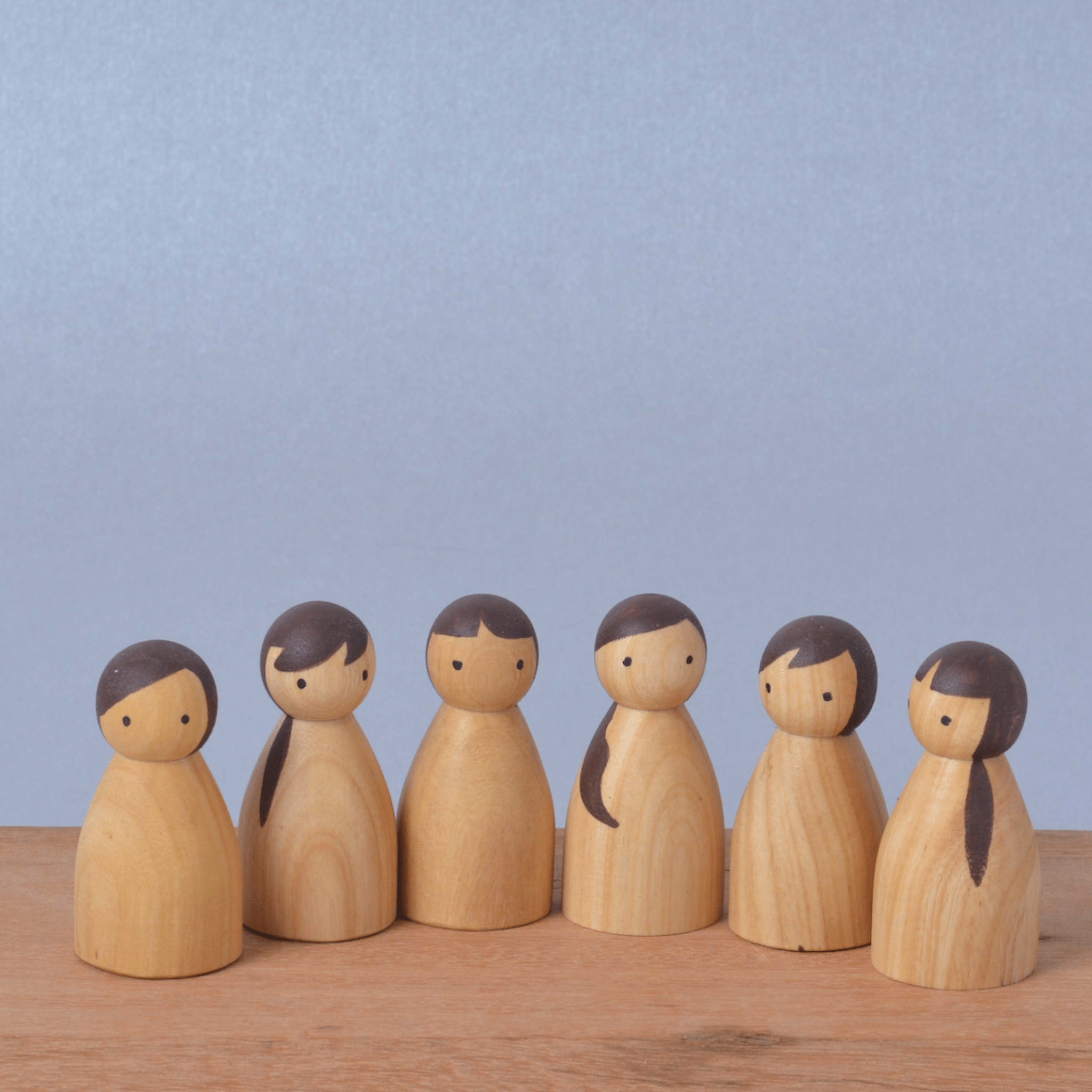Birch & Bug Folk Natural Set of 6 - BBBF0602