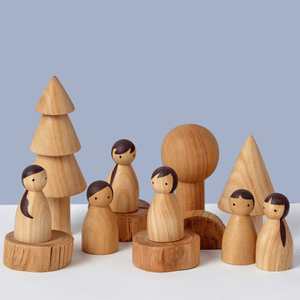 Birch & Bug Folk Natural Set of 6 - BBBF0602