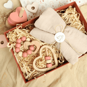 Birch & Bug Heart and Bloom Teether Set of 2 - Wooden Toy