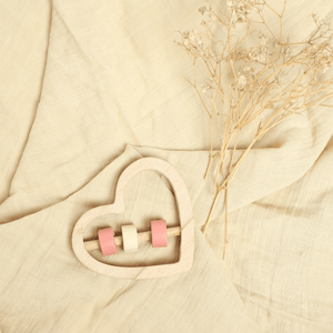 Birch & Bug Heart Rattle - Wooden Toy