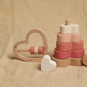 Birch & Bug Heart Rattle - Wooden Toy