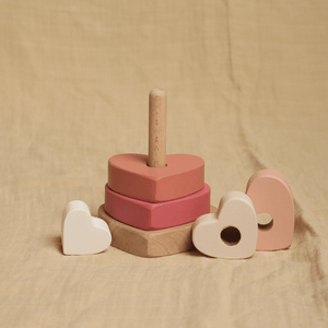 Birch & Bug Heart Stacker - Wooden Toy