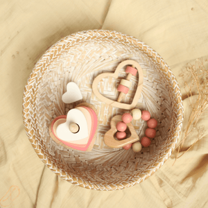 Birch & Bug Heart Stacker - Wooden Toy