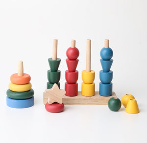 Birch & Bug Little Bloom Stacker Set Classic | The Mom Store - Wooden Toys
