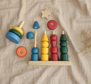 Birch & Bug Little Bloom Stacker Set Classic | The Mom Store - Wooden Toys
