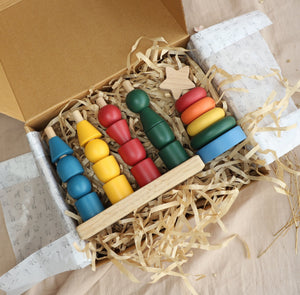 Birch & Bug Little Bloom Stacker Set Classic | The Mom Store - Wooden Toys