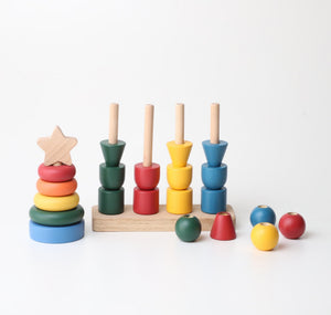 Birch & Bug Little Bloom Stacker Set Classic | The Mom Store - Wooden Toys