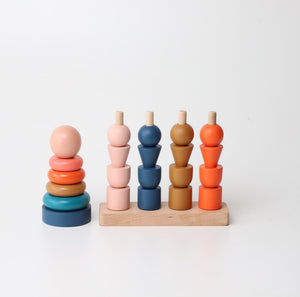 Birch & Bug Little Bloom Stacker Set Sunset | The Mom Store - Wooden Toys