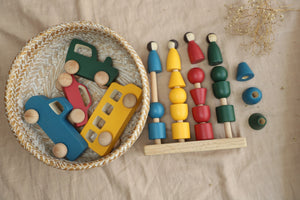 Birch & Bug Little Movers Playset - 1st Birthday Gift | The Mom Store - Wooden Toys