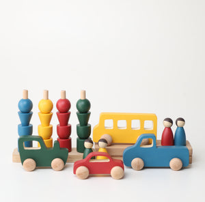 Birch & Bug Little Movers Playset - 1st Birthday Gift | The Mom Store - Wooden Toys