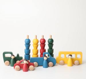 Birch & Bug Little Movers Playset - 1st Birthday Gift | The Mom Store - Wooden Toys