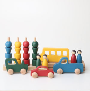 Birch & Bug Little Movers Playset - 1st Birthday Gift | The Mom Store - Wooden Toys