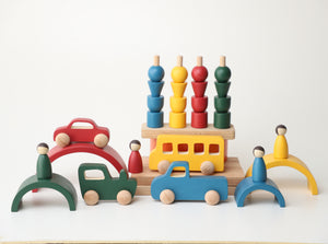 Birch & Bug Little Movers Playset - 1st Birthday Gift | The Mom Store - Wooden Toys