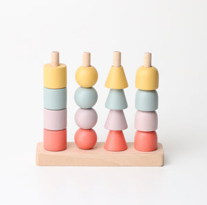 Birch & Bug MultiStacker Pastel Toy - Montessori | The Mom Store - Wooden Toys