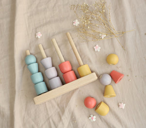 Birch & Bug MultiStacker Pastel Toy - Montessori | The Mom Store - Wooden Toys