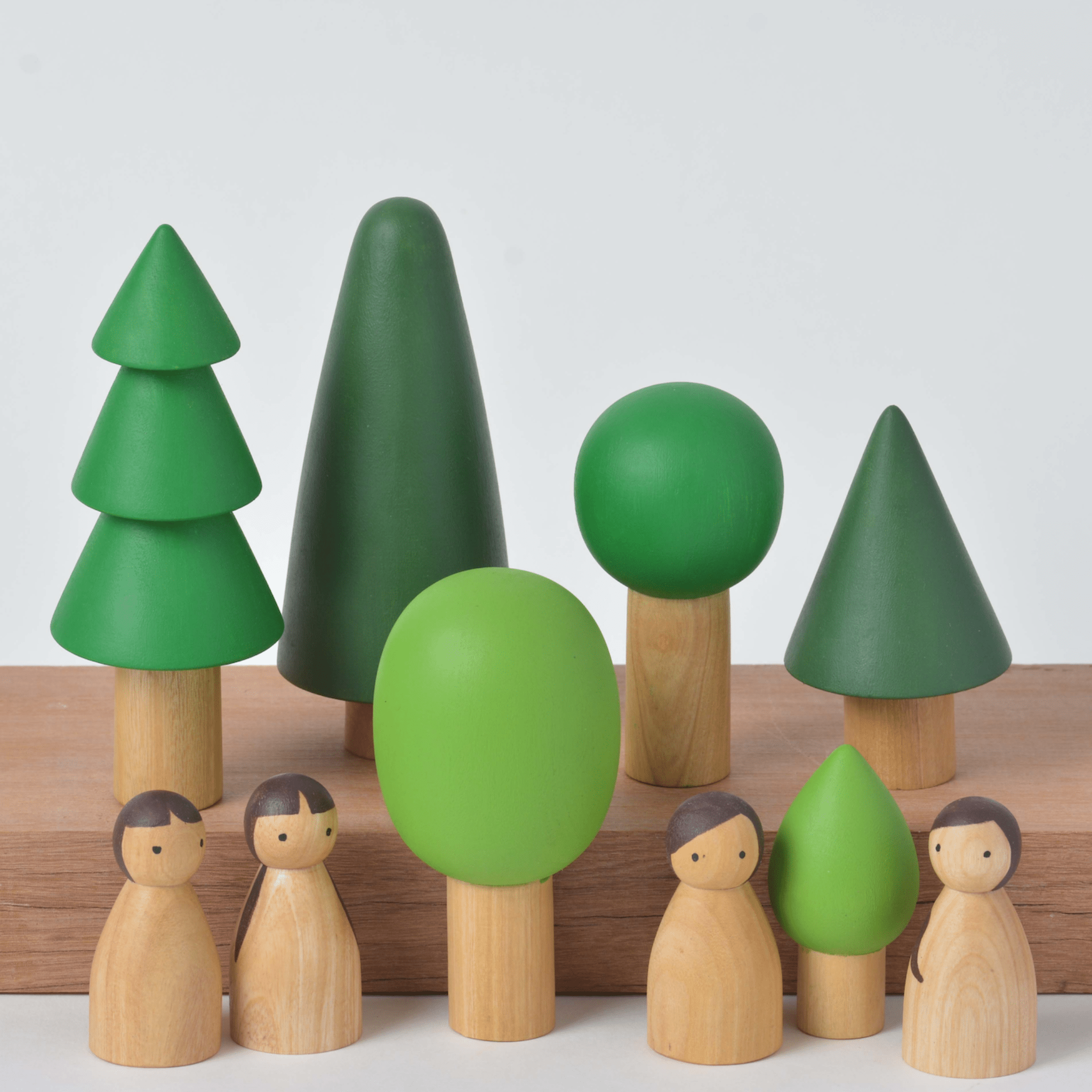 Birch & Bug Natural Birch Folk in Evergreen Forest - BBTF1201