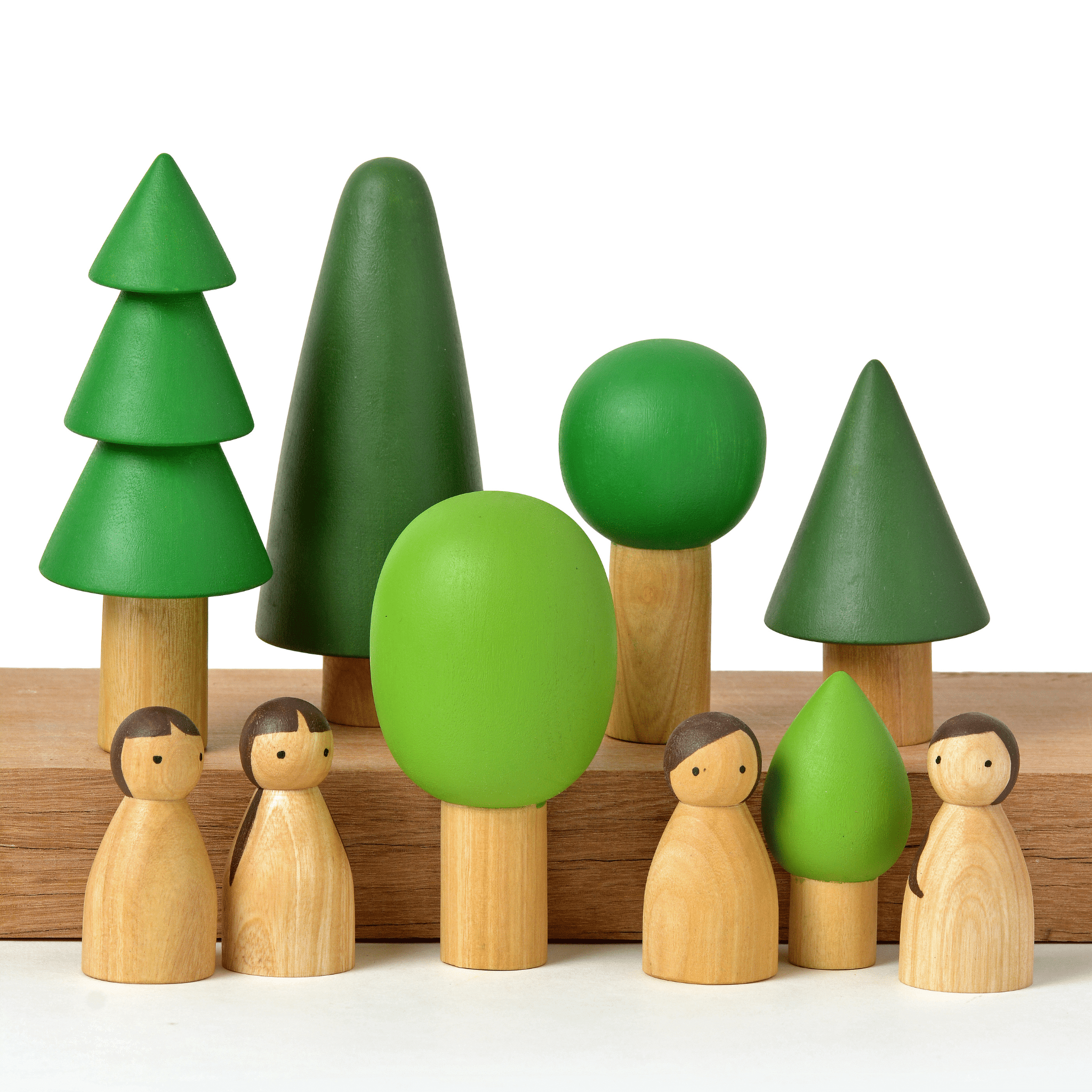Birch & Bug Natural Birch Folk in Evergreen Forest - BBTF1201