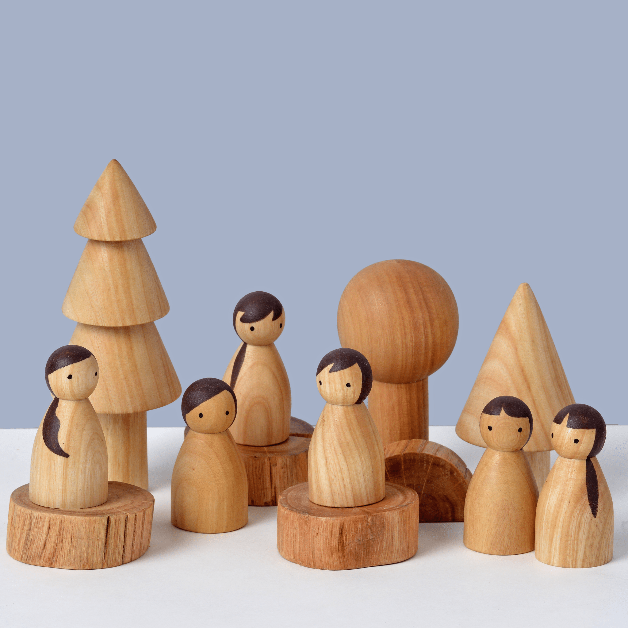 Birch & Bug Natural Forest Trees Set of 6 - BBNT0602
