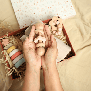 Birch & Bug Newborn Blooming Gift Box - Set of 4 - Wooden Toys