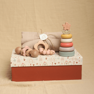 Birch & Bug Newborn Blooming Gift Box - Set of 4 - Wooden Toys