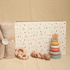 Birch & Bug Newborn Blooming Gift Box - Set of 4 - Wooden Toys