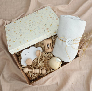 Birch & Bug Newborn Gift Box Cloud - Baby Set | The Mom Store - Wooden Toys