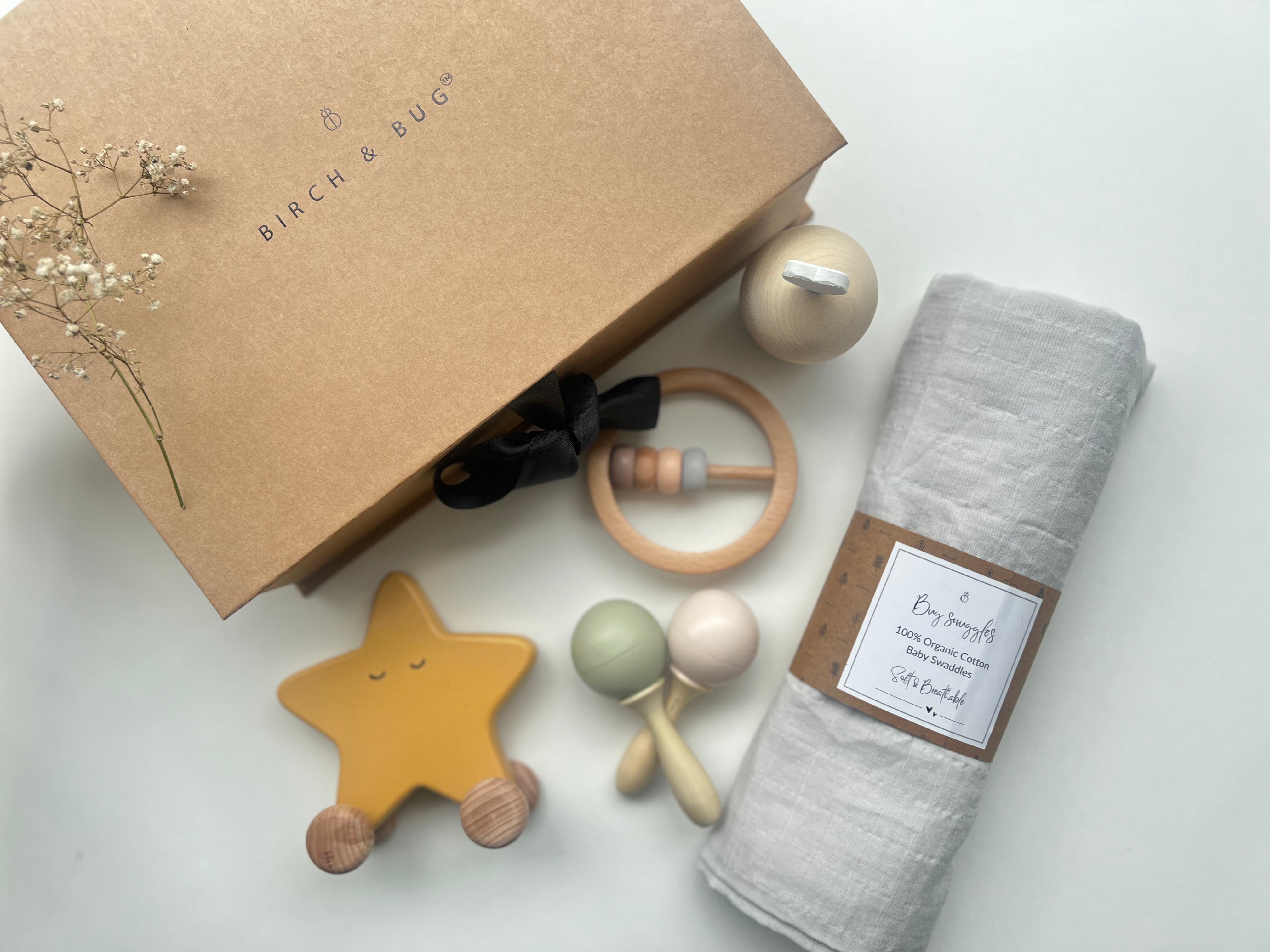 Birch & Bug Newborn Gift Set - Star - Gift Box