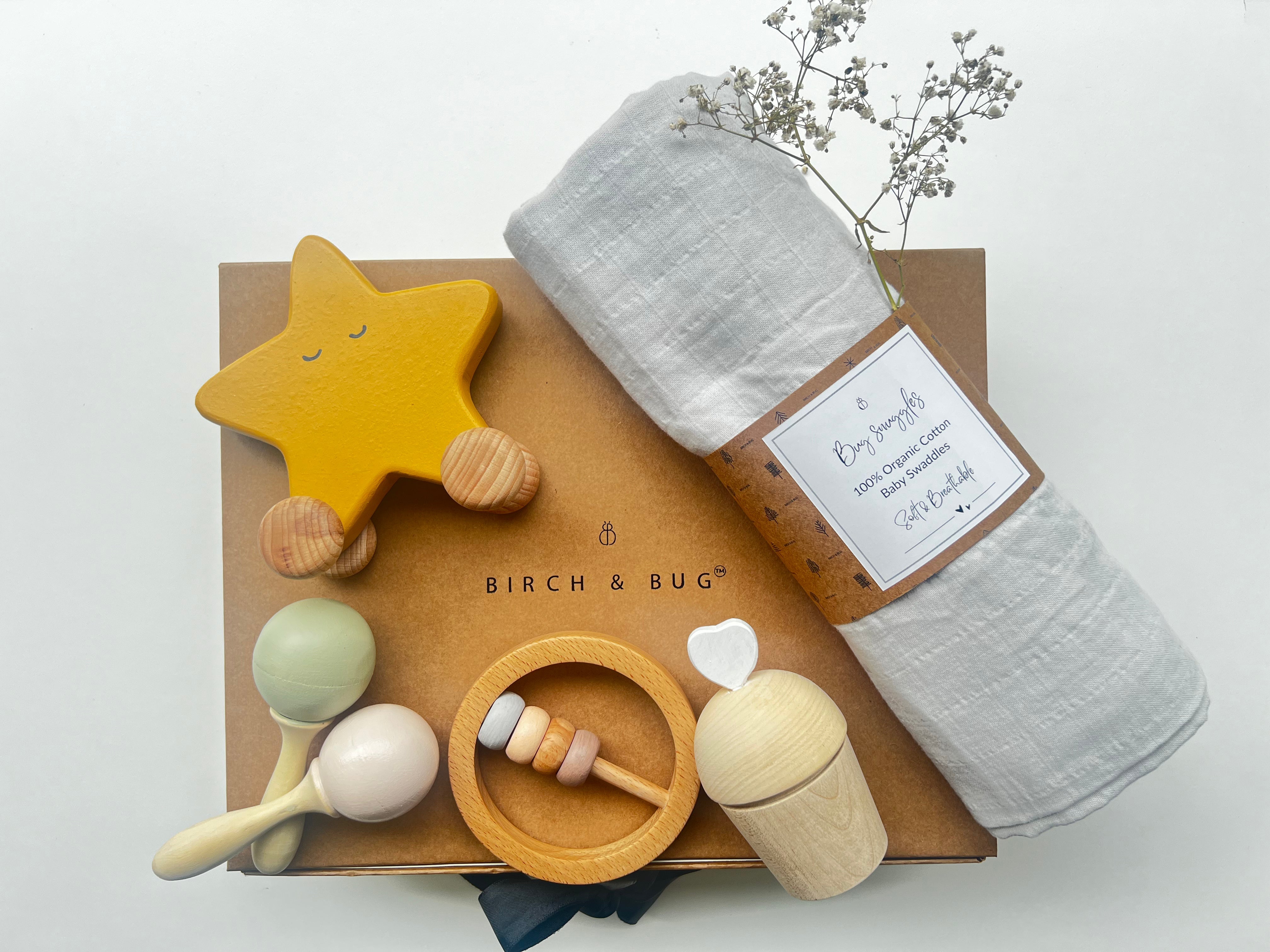 Birch & Bug Newborn Gift Set - Star - Gift Box