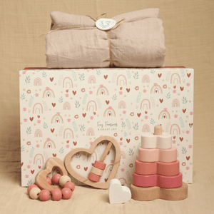 Birch & Bug NewBorn Giftbox With All My Heart - Set of 4 - Wooden Toys