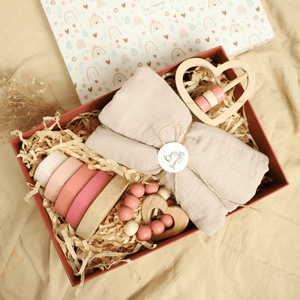 Birch & Bug NewBorn Giftbox With All My Heart - Set of 4 - Wooden Toys