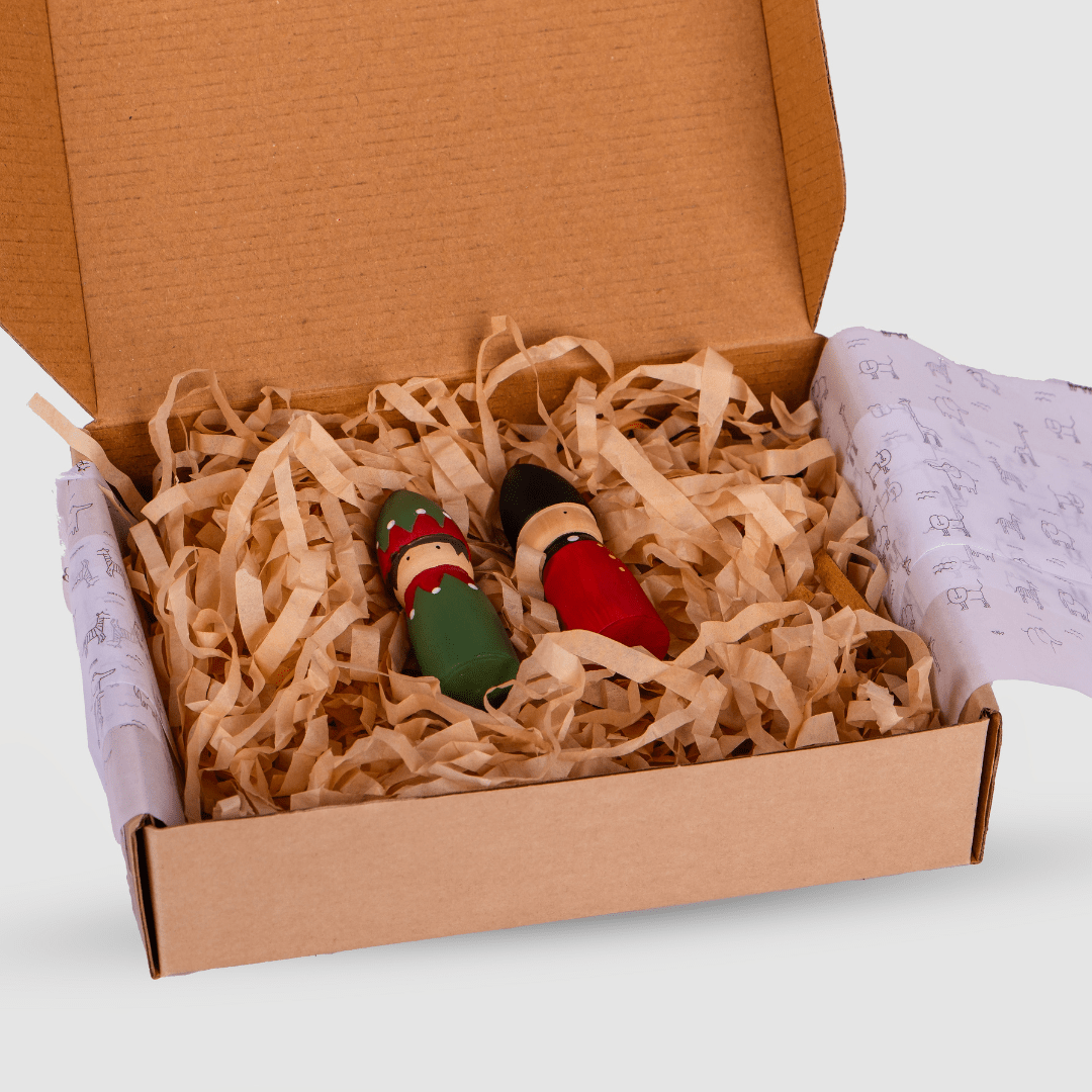 Birch & Bug Nutcracker and Elf Combo - Wooden Toys