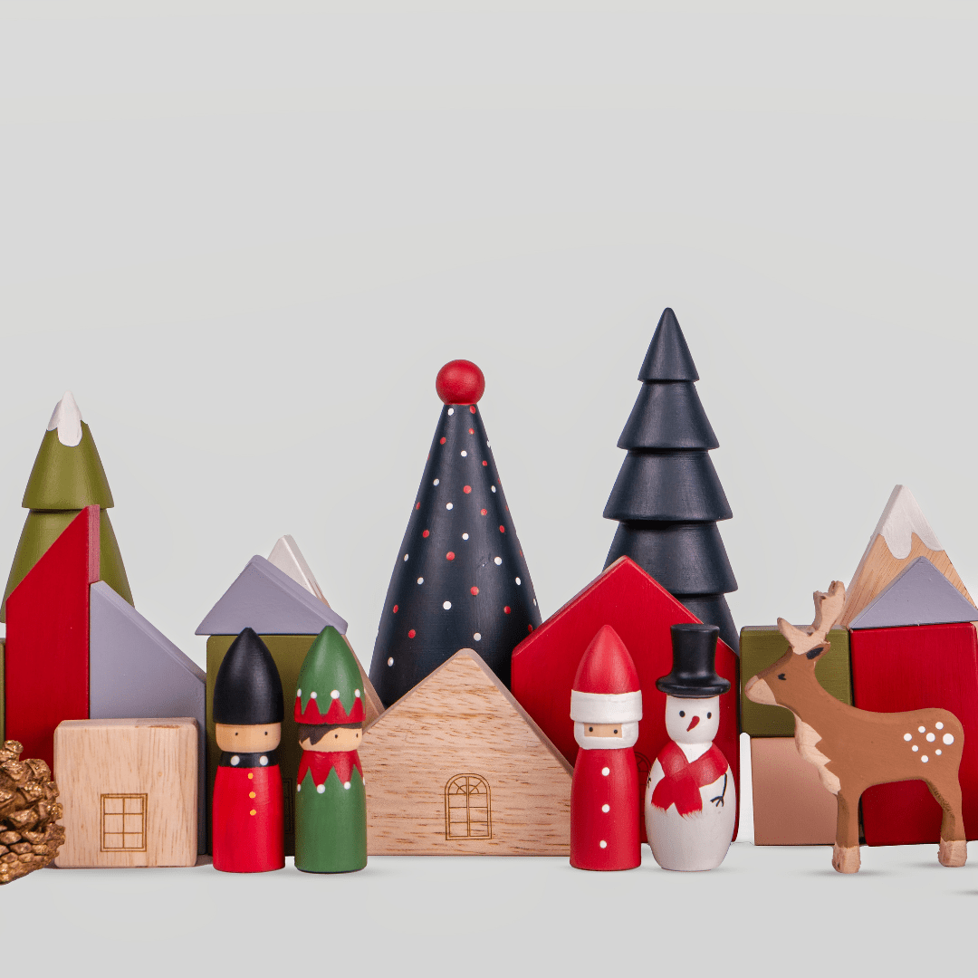 Birch & Bug Nutcracker and Elf Combo - Wooden Toys