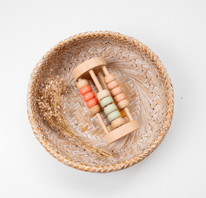 Birch & Bug Pastel Bead Cylinder Rattle - Rattle