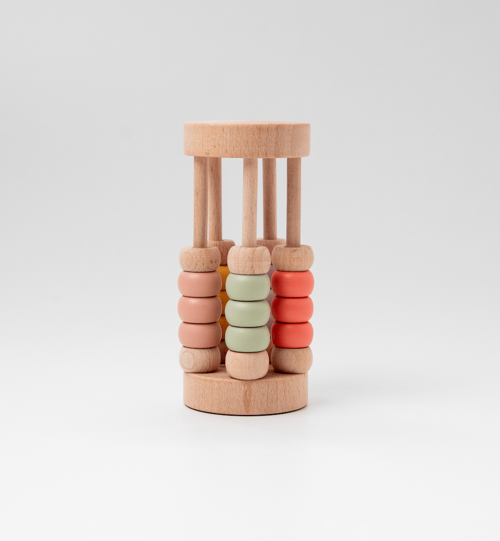 Birch & Bug Pastel Bead Cylinder Rattle - Rattle