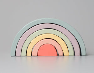 Birch & Bug Pastel Wooden Rainbow Stacker - Stacker
