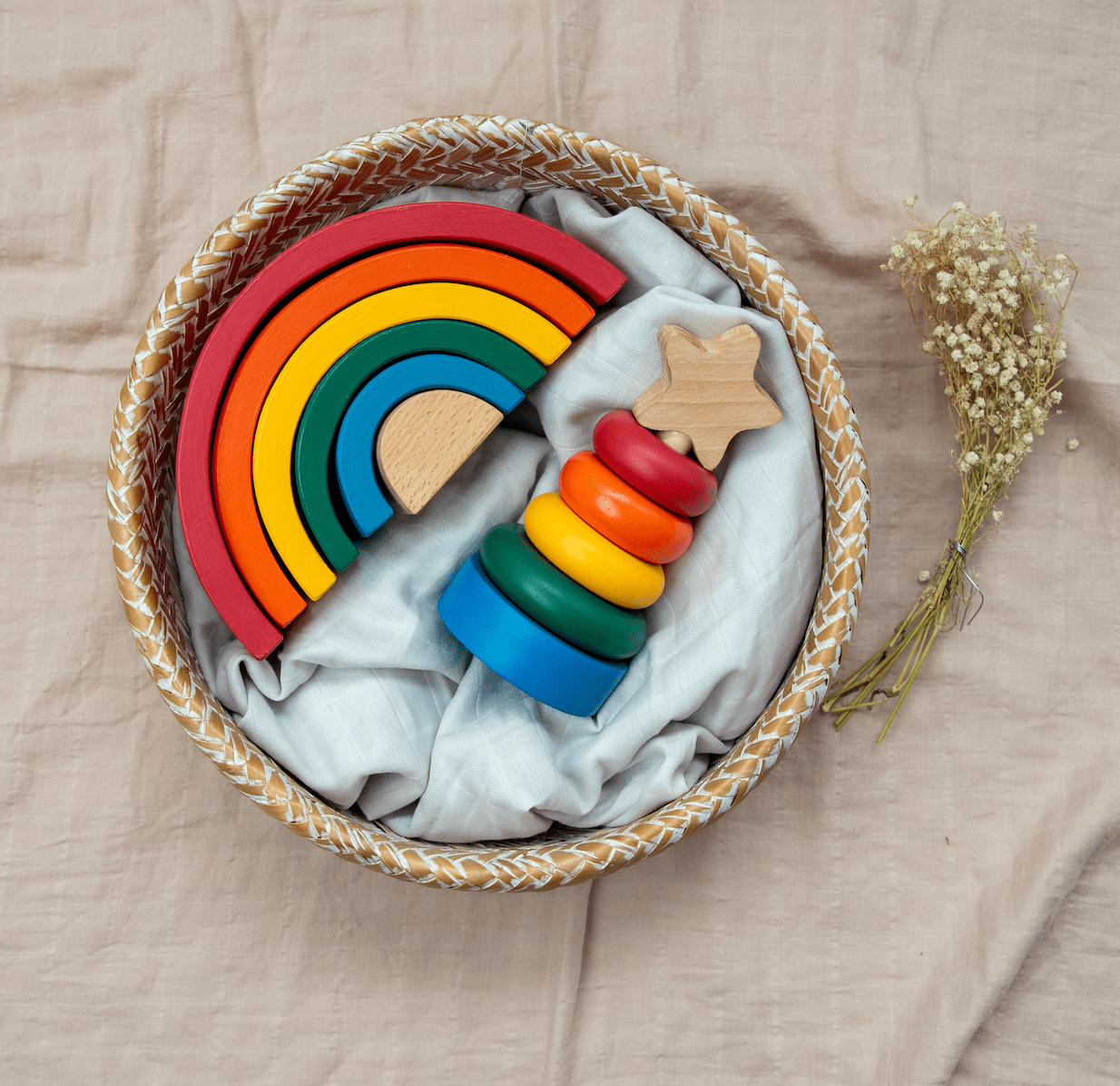 Birch & Bug Rainbow Wooden Stacker - Classic - Stacker