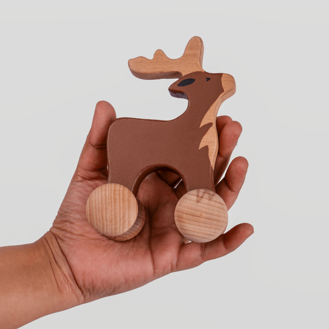 Birch & Bug Reindeer Roller - Push & Pull Toys