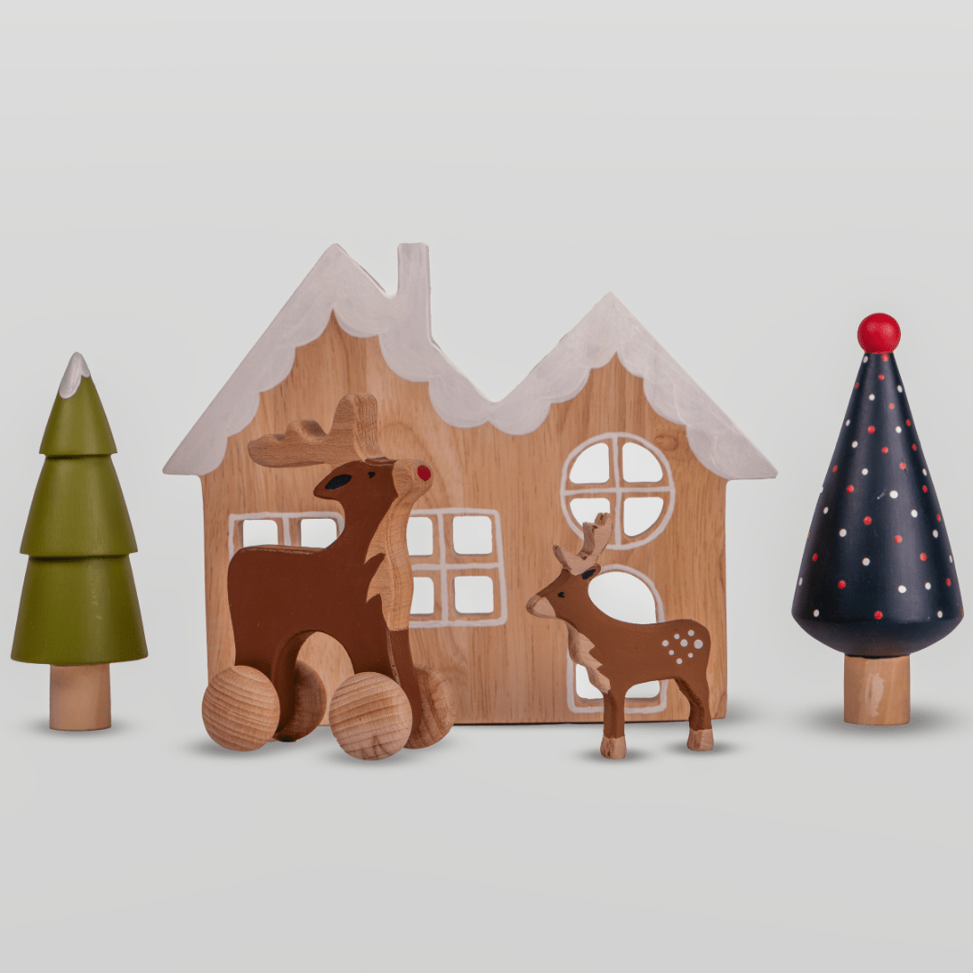 Birch & Bug Reindeer Roller - Push & Pull Toys