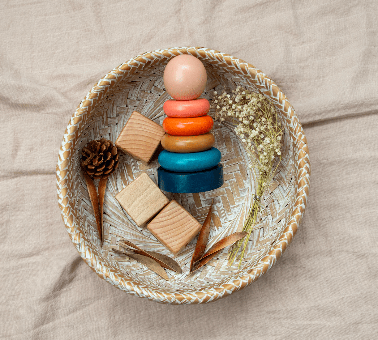 Birch & Bug Ring Stacker - Sunset - Baby & Toddler