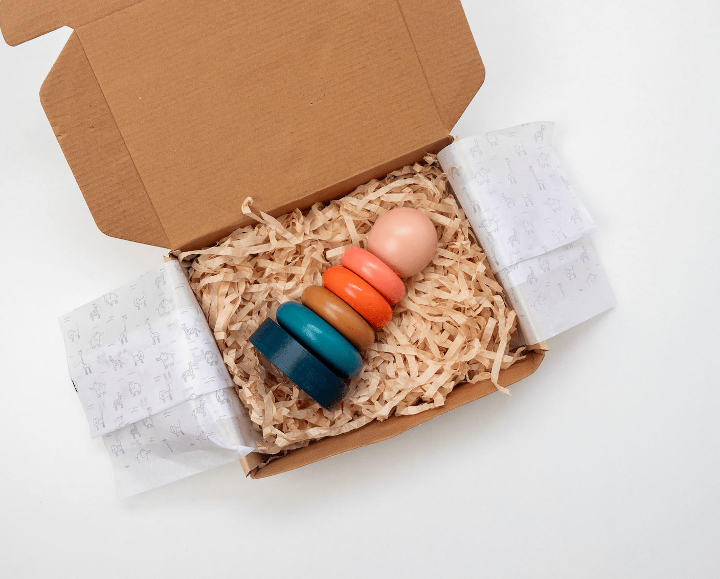 Birch & Bug Ring Stacker - Sunset - Baby & Toddler