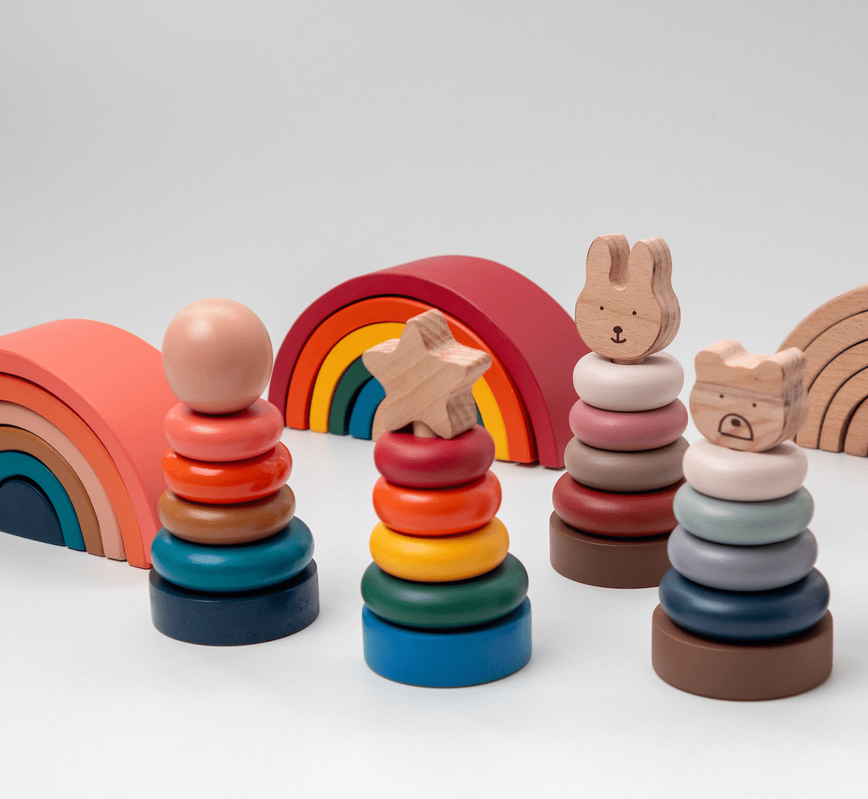 Birch & Bug Ring Stacker – with Star Topper - Stacker