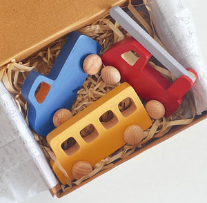 Birch & Bug School Bus Roller Toy - 1+ years - Wooden Vehicles